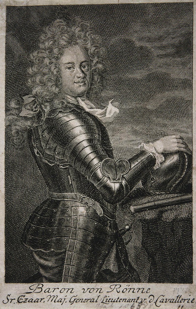 Portræt af baron Carl Ewald von Roenne 16631716 af Unbekannt