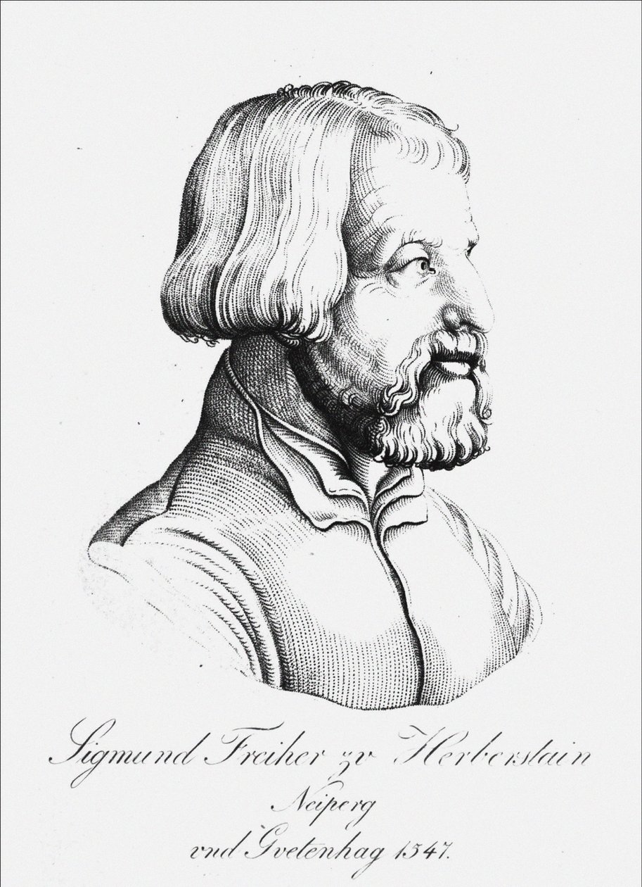 Portræt af baron Sigmund von Herberstein, ambassadør i Polen og Rusland, 1547 af Unbekannt
