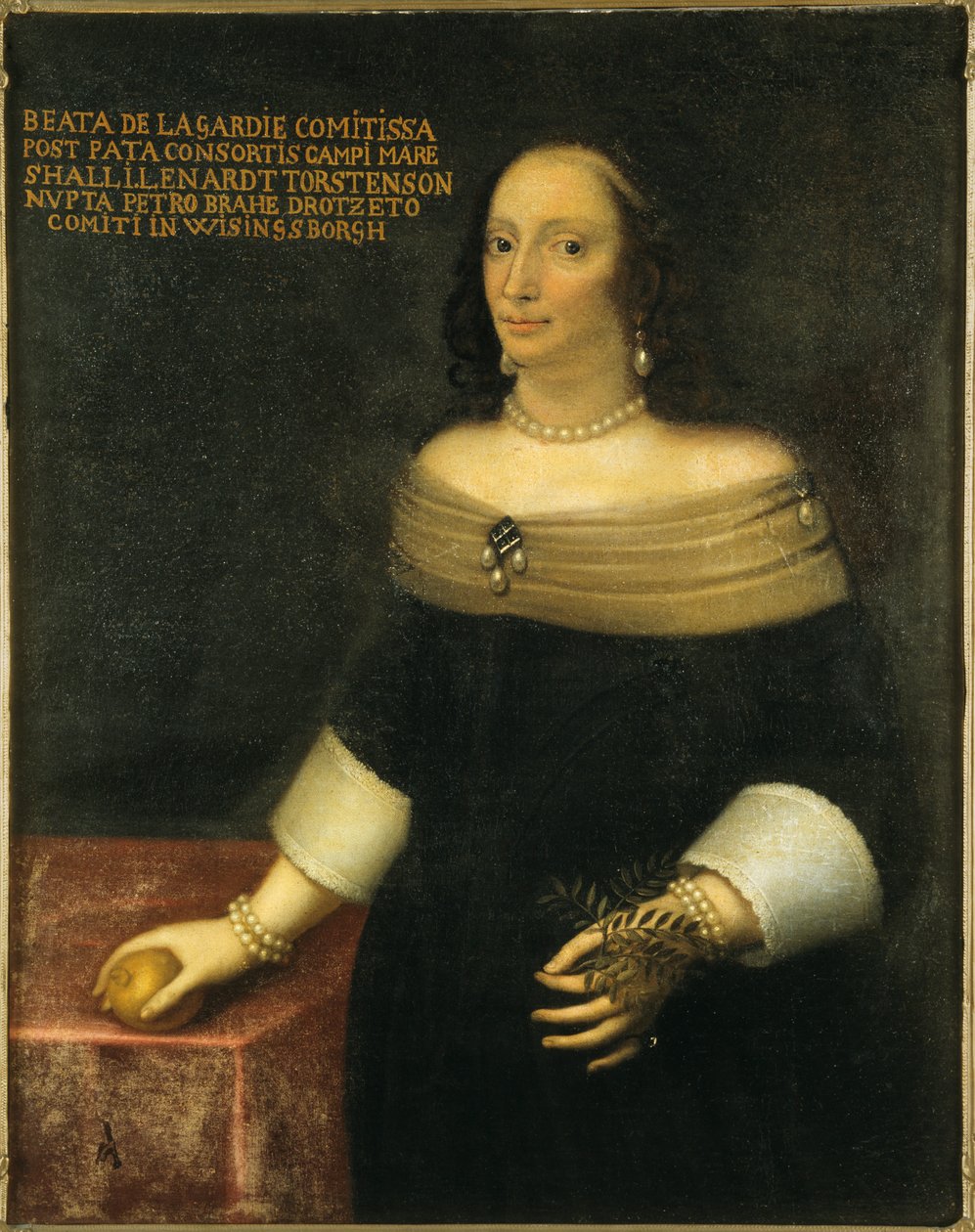 Portræt af Beata De la Gardie 1612-1680, ca. 1653. af Unbekannt