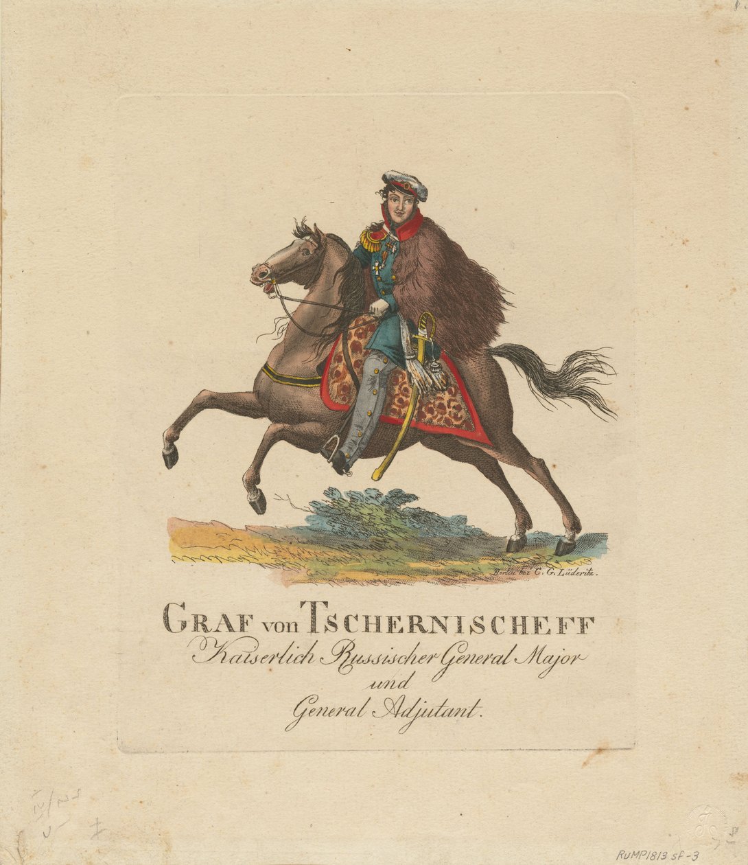 Portræt af grev Alexander Ivanovich Chernyshov 1786-1857, 1813 af Unbekannt