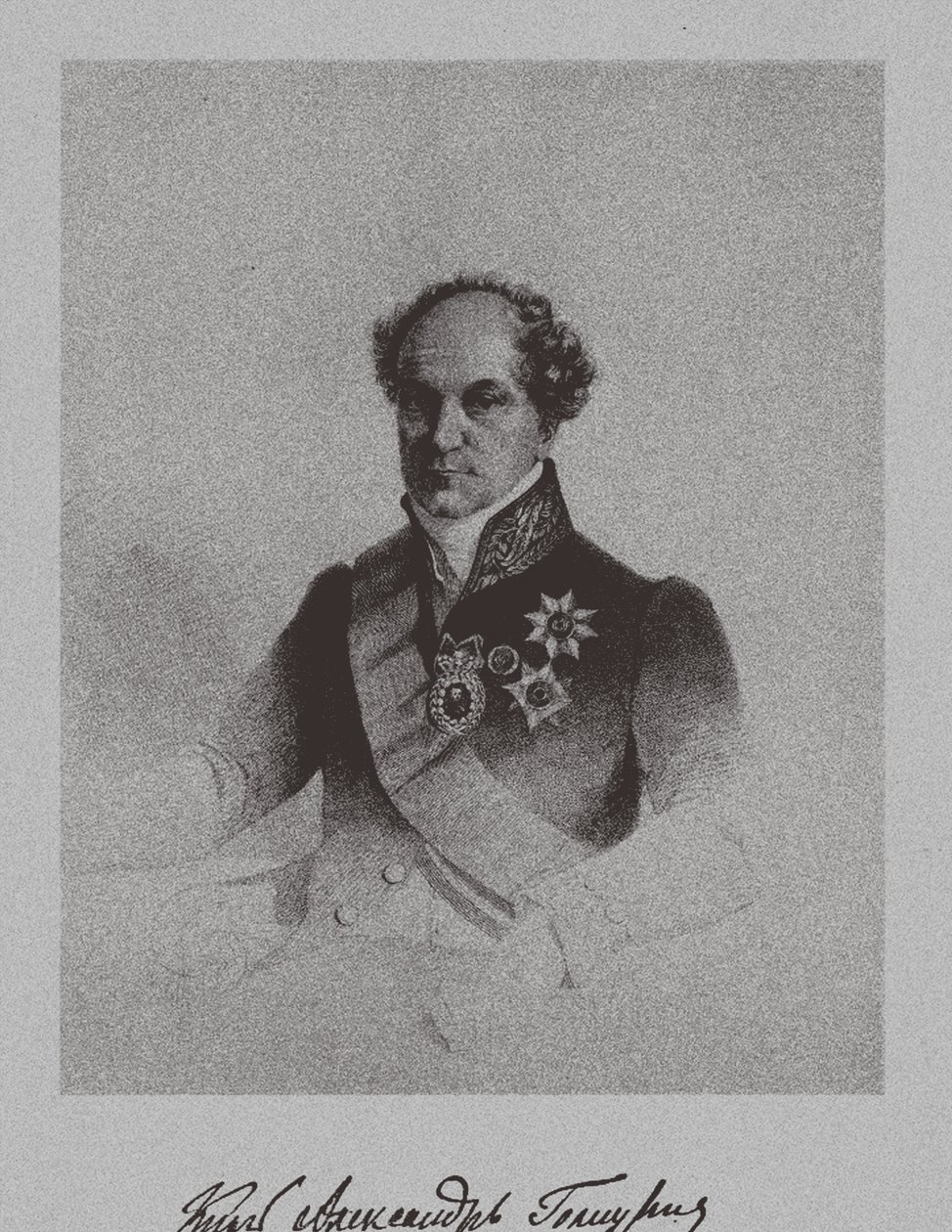 Portræt af grev Alexander Nikolajevitj Golitsyn 1773-1844, ca. 1840 af Unbekannt