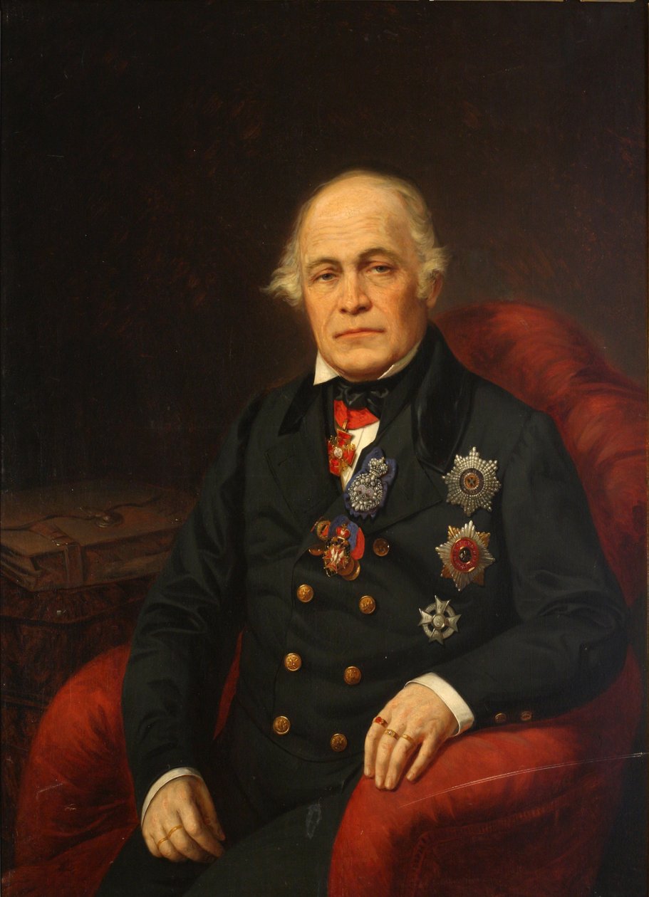 Portræt af grev Dmitry Nikolayevich Bludov 1785-1864, midten af det 19. århundrede. af Unbekannt