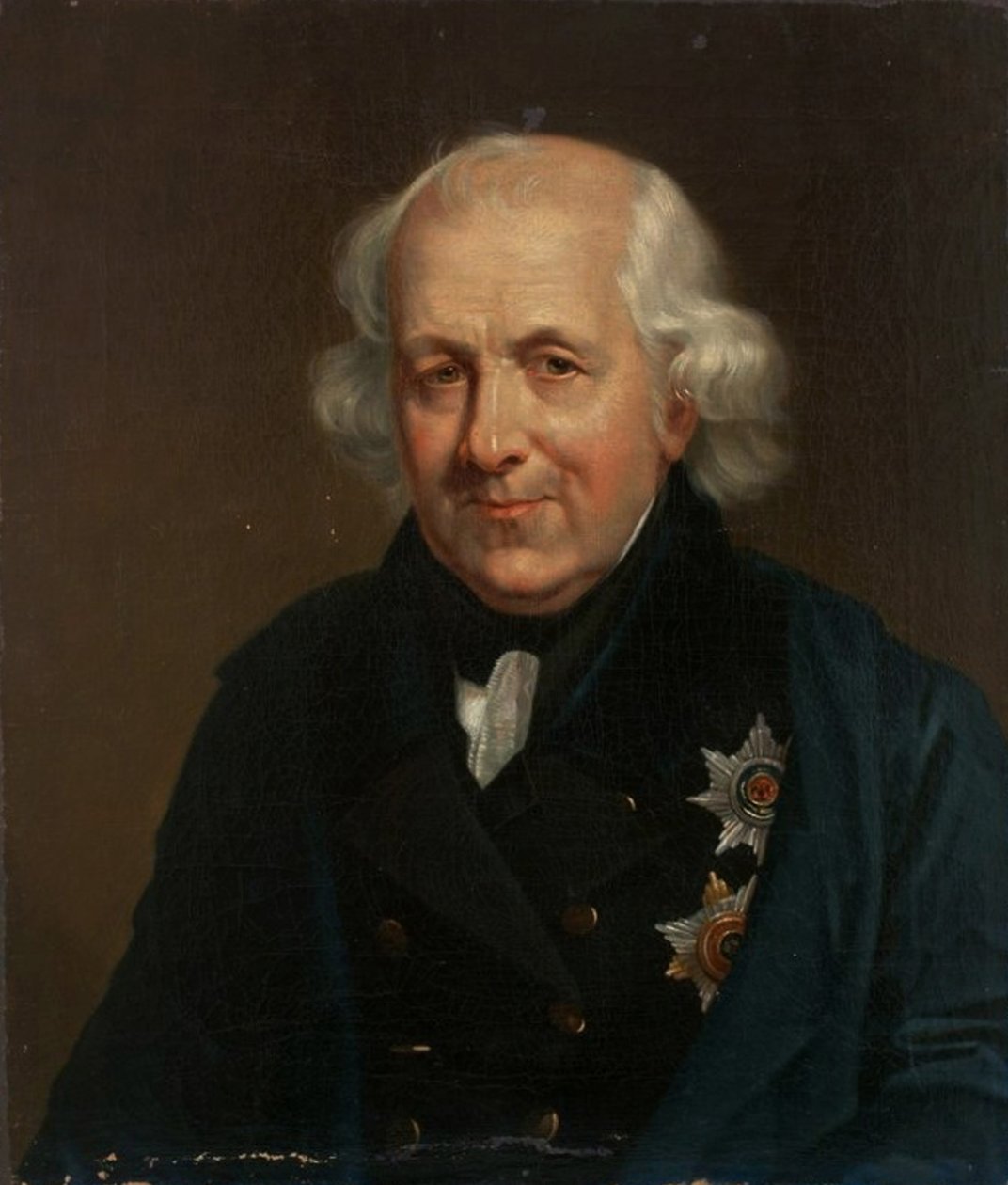 Portræt af grev Nikolay Semyonovich Mordvinov 1754-1845, 1826-1829 af Unbekannt