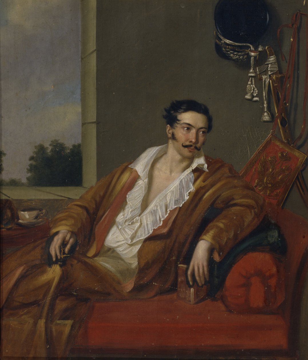 Portræt af grev Vasily Fyodorovich Gagarin, ca. 1810 af Unbekannt