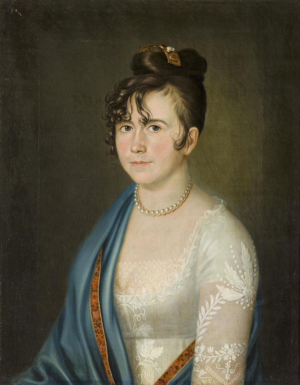 Portræt af grevinde Anna Vladimirovna Bobrinskaya 1769-1846, 1800-tallet af Unbekannt