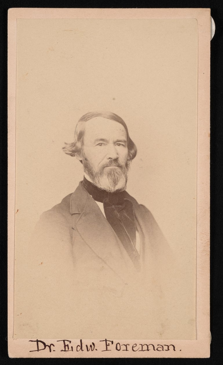 Portræt af Dr. Edward R. Foreman 1808-1885, før 1876. af Unbekannt