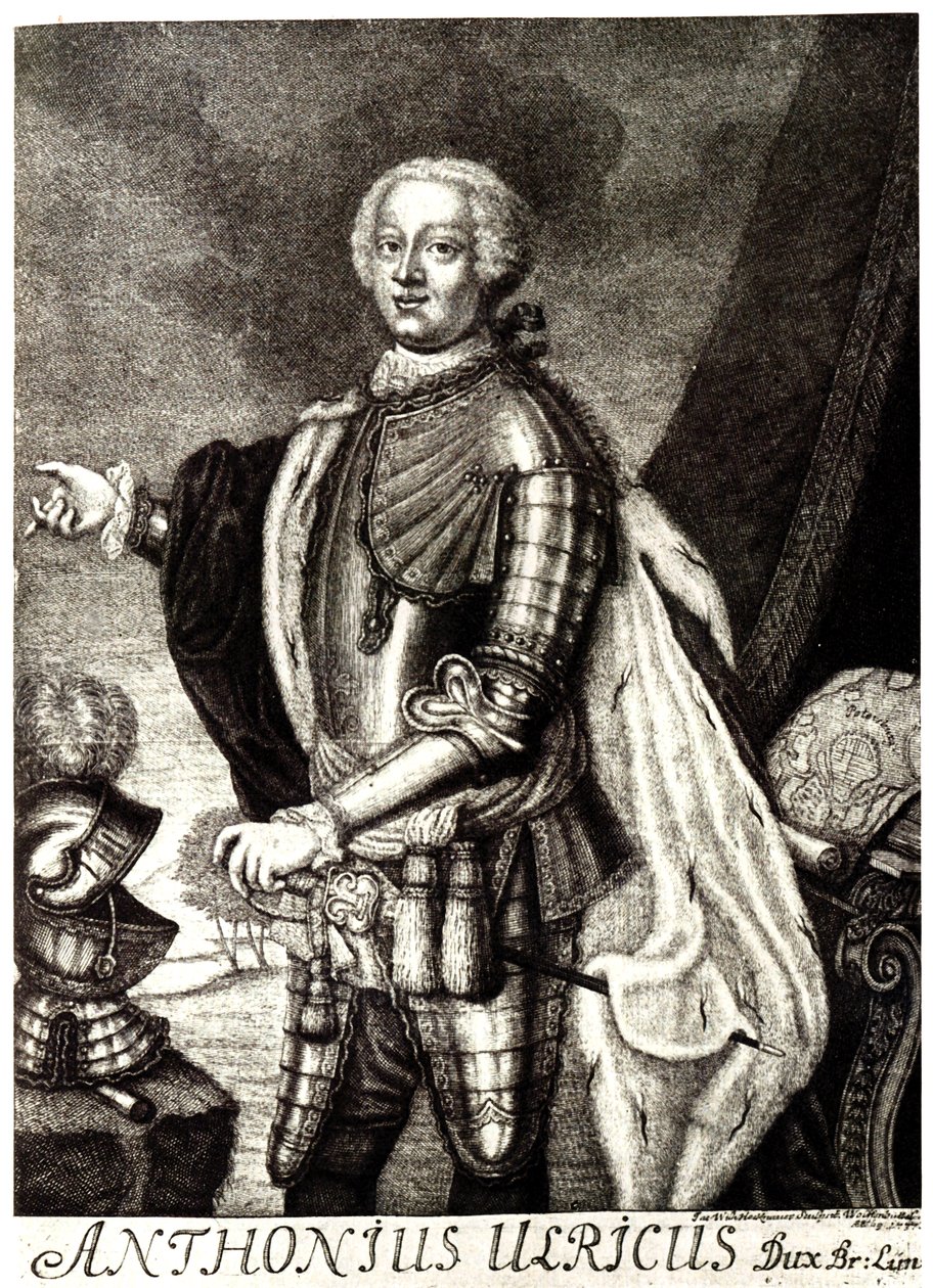 Portræt af hertug Anthony Ulrich af Brunswick 1714-1774 af Unbekannt