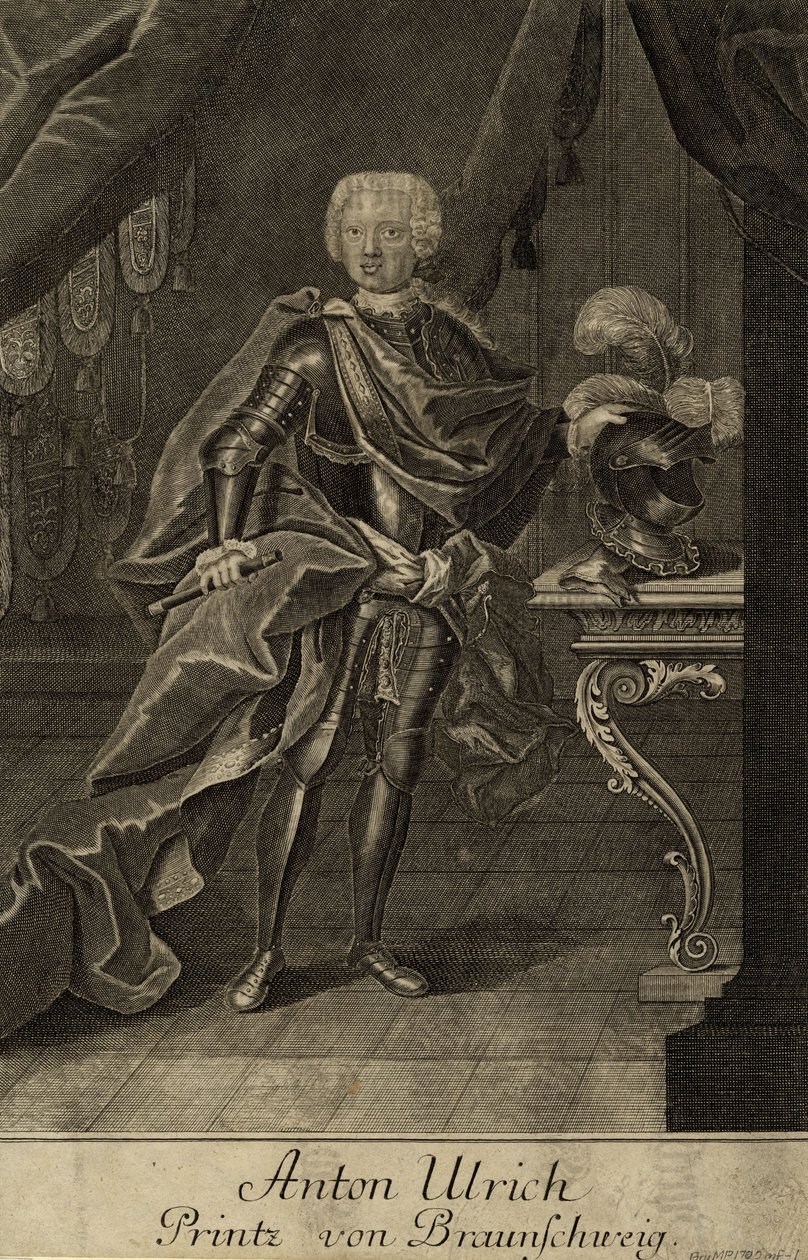 Portræt af hertug Anthony Ulrich af Brunswick 1714-1774, um 1700 af Unbekannt