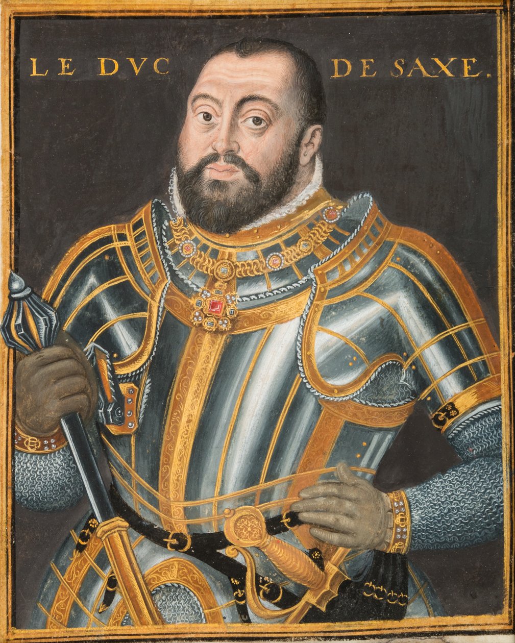 Portræt af hertug Johann Friedrich I 1503-1554, kurfyrste af Sachsen, ca. 1550. af Unbekannt