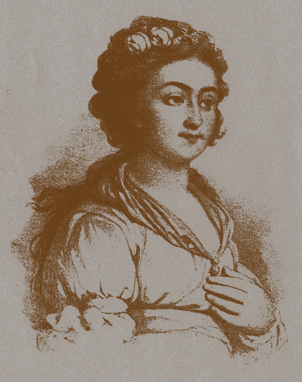 Portræt af Ekaterina Yakovlevna Derzhavina, født Bastidon 1760-1794 efter V. Borovikovsky af Unbekannt