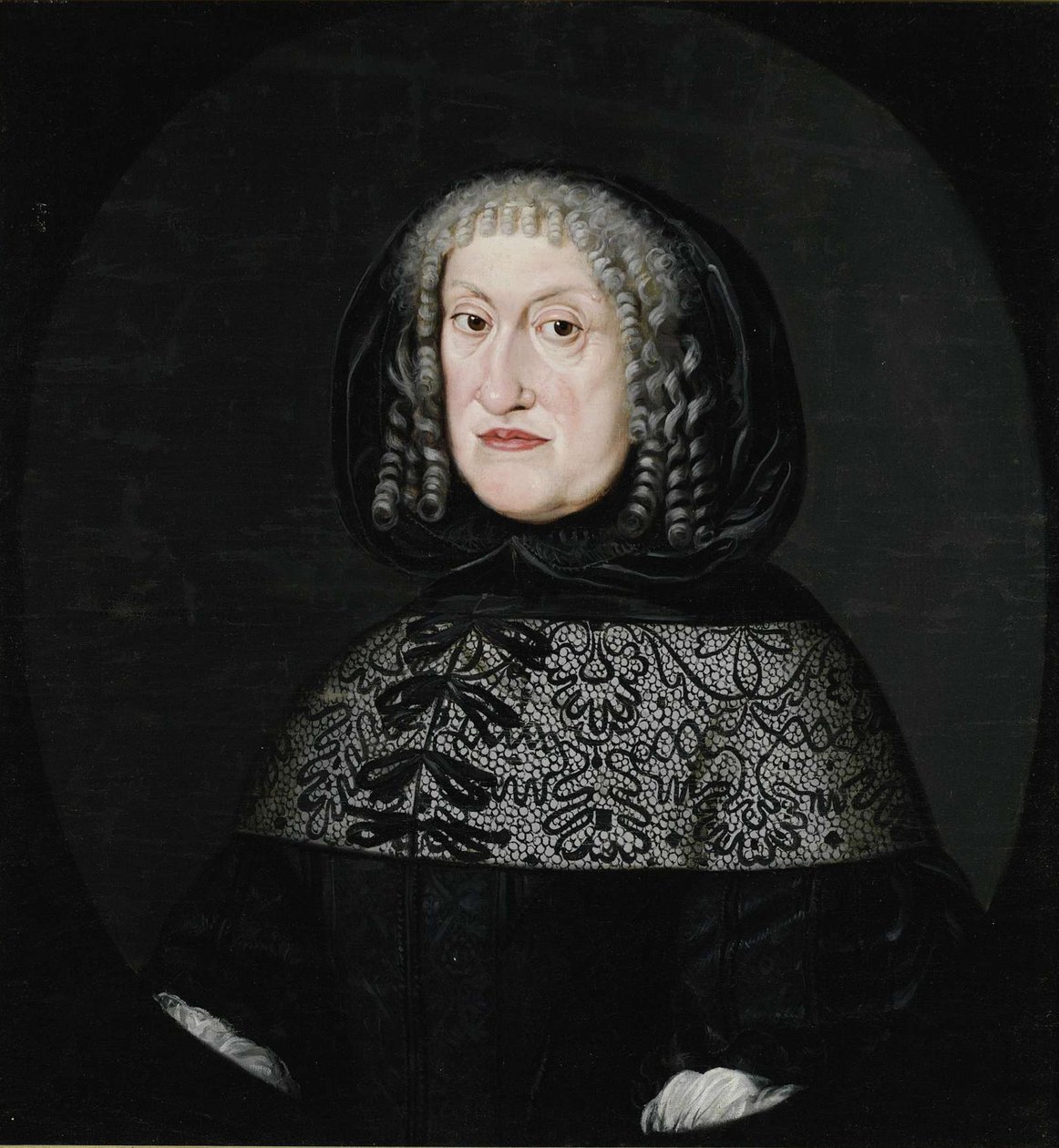 Portræt af Eleanor af Anhalt-Zerbst, hertuginde af Schleswig-Holstein-Sønderburg-Norburg 1608-1681, af Unbekannt