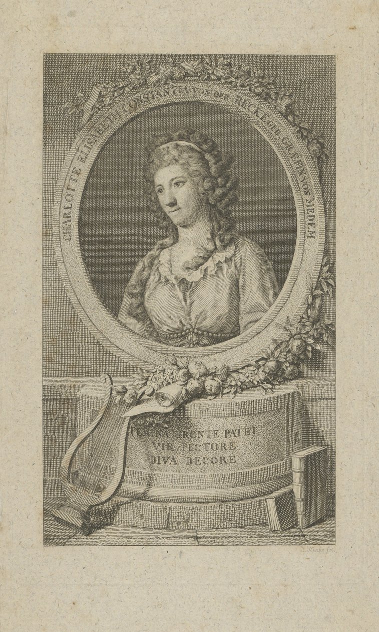 Portræt af Elisa von der Recke 1754-1833, 1792. af Unbekannt