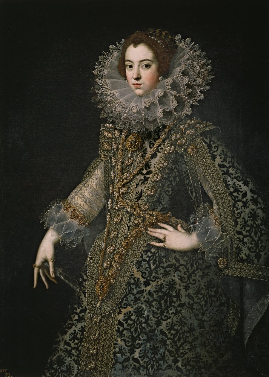Portræt af Elisabeth af Frankrig 1602-1644, Spaniens dronning, ca. 1620 af Unbekannt