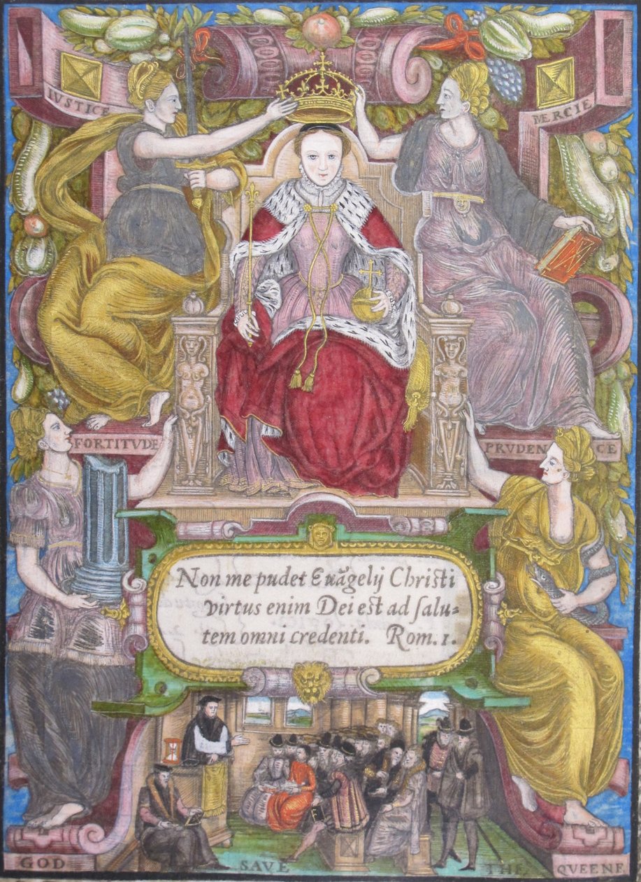 Portræt af Elizabeth I af England med krone, 1572 af Unbekannt