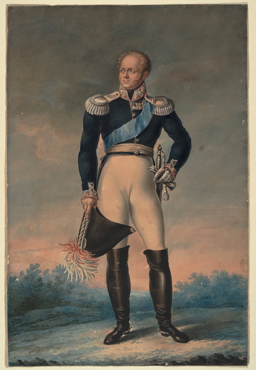 Portræt af kejser Alexander I 1777-1825, 1819 af Unbekannt