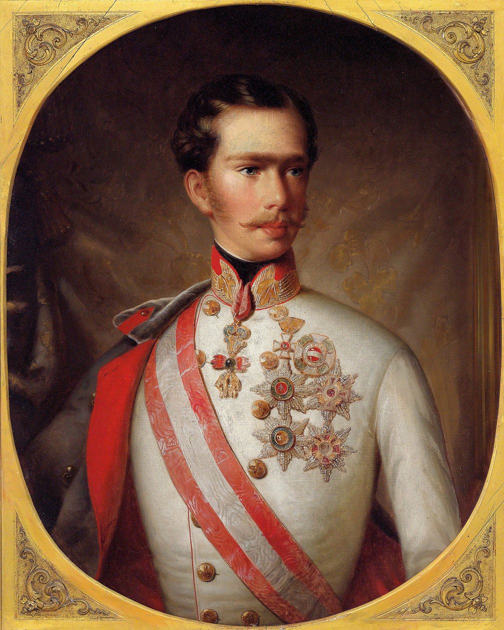 Portræt af kejser Franz Joseph I af Østrig, ca 1854. af Unbekannt