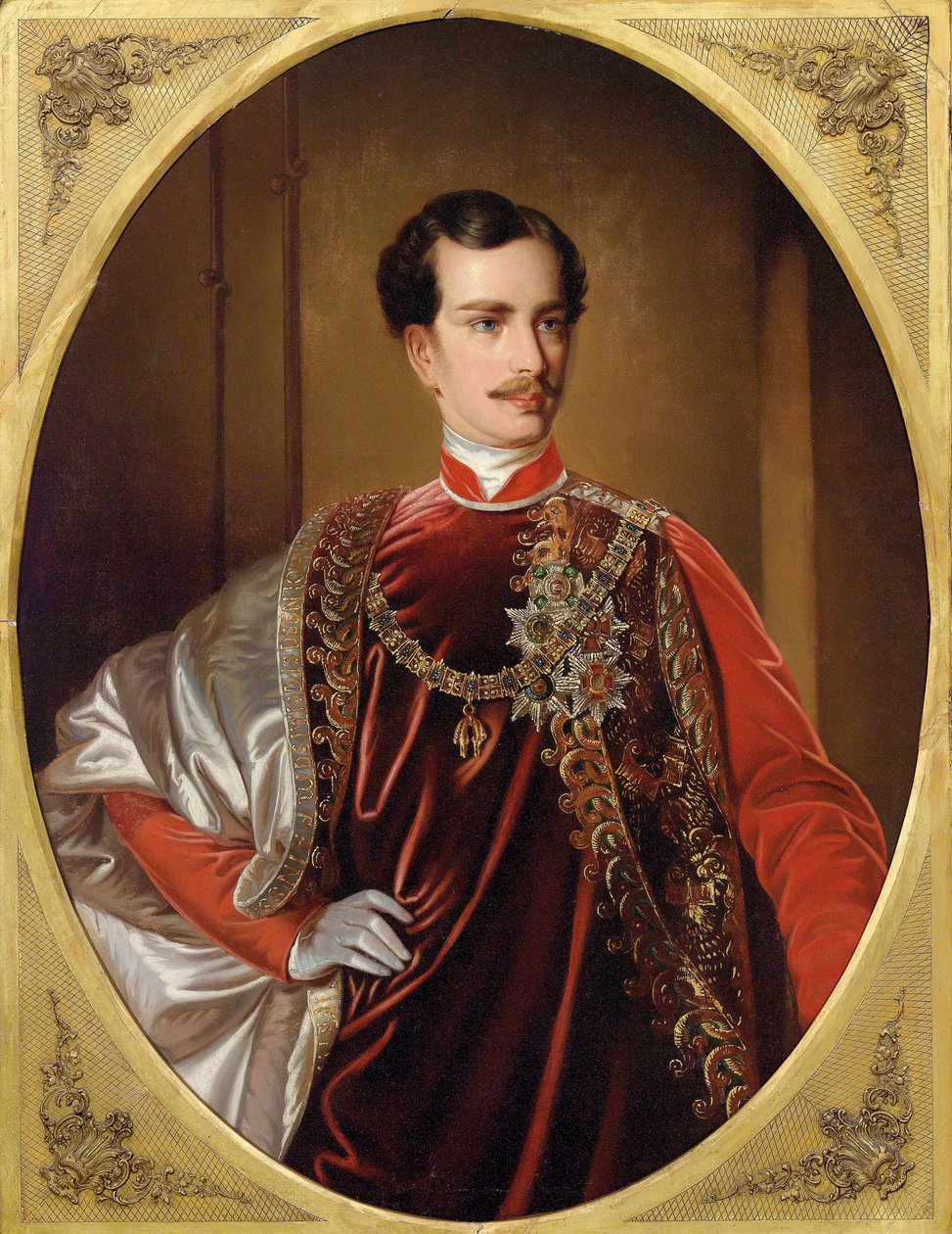 Portræt af kejser Franz Joseph I af Østrig, ca 1855. af Unbekannt