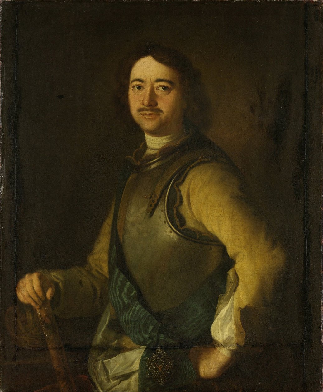Portræt af kejser Peter I den Store 1672-1725, begyndelsen af det 18. århundrede. af Unbekannt