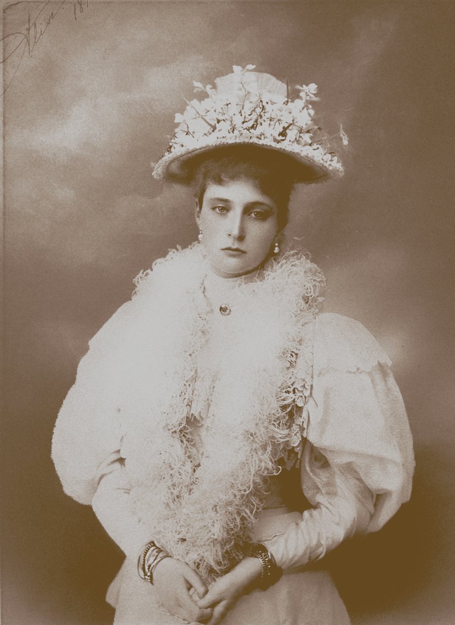 Portræt af kejserinde Alexandra Fyodorovna, hustru til zar Nicholas II af Rusland 1872-1918 af Unbekannt