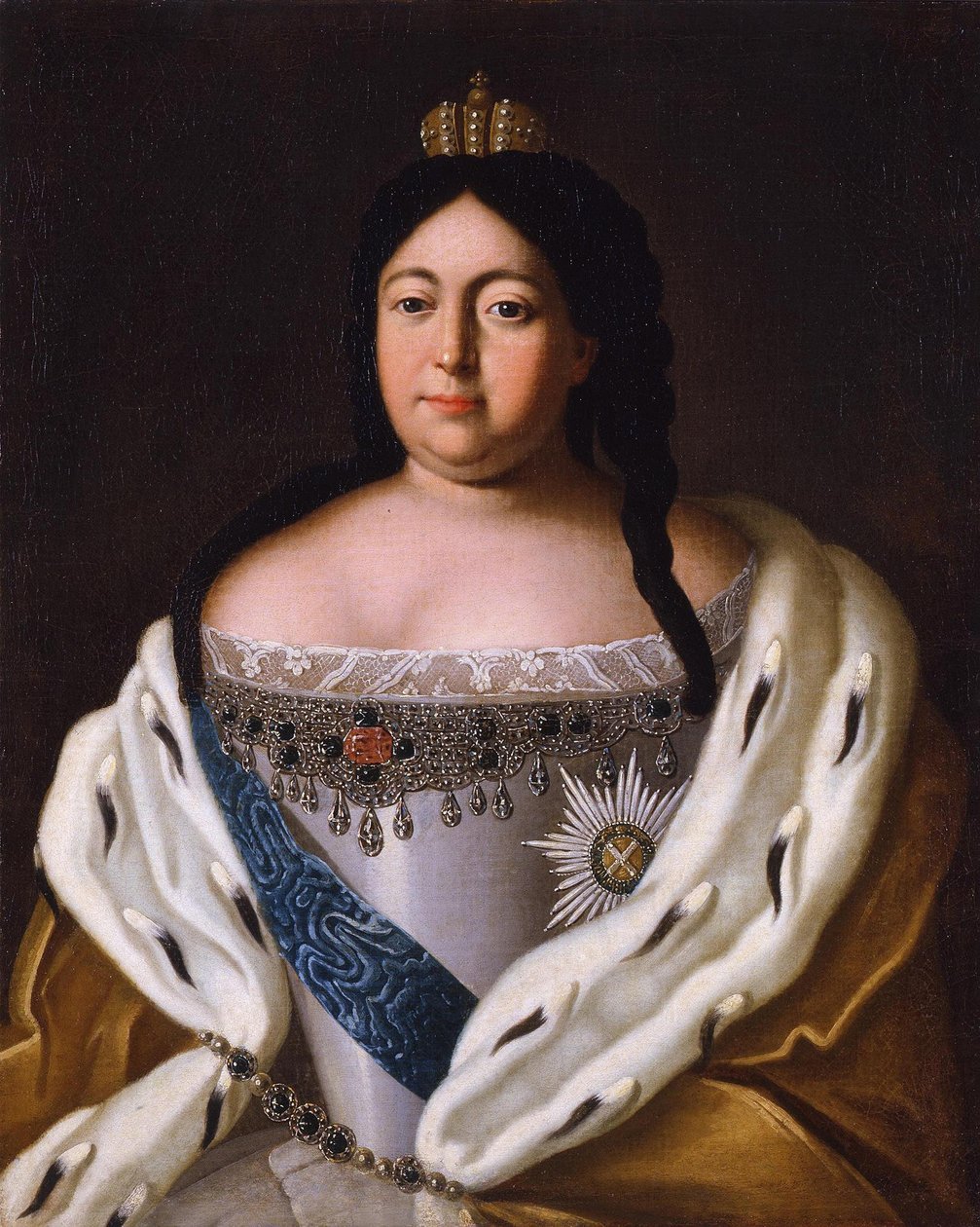 Portræt af kejserinde Anna Ioannovna 1693-1740, 1700-tallet af Unbekannt