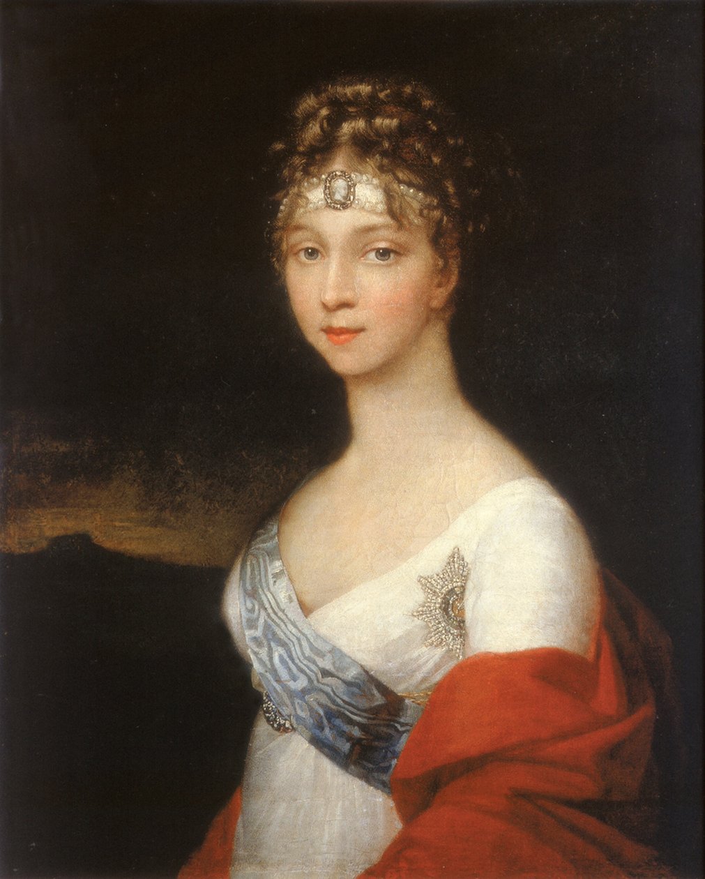 Portræt af kejserinde Elizabeth Alexeievna, prinsesse Louise af Baden 1779-1826, efter 1806 af Unbekannt