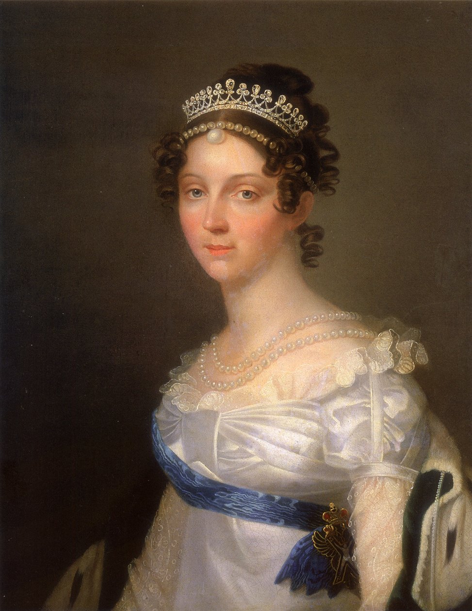 Portræt af kejserinde Elizabeth Alexeievna, prinsesse Louise af Baden 1779-1826, efter 1806 af Unbekannt