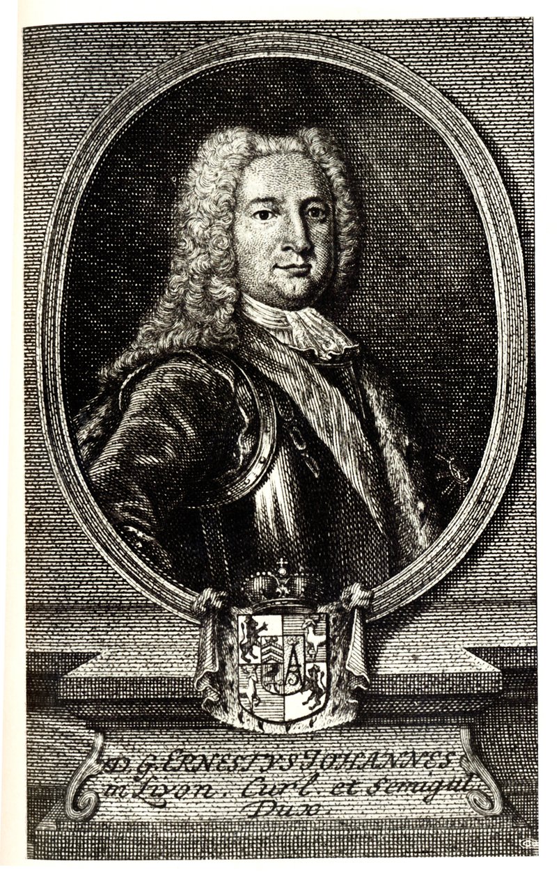 Portræt af Ernst Johann von Biron 1690-1772, hertug af Kurland og Semigallia og regent af det russiske imperium af Unbekannt