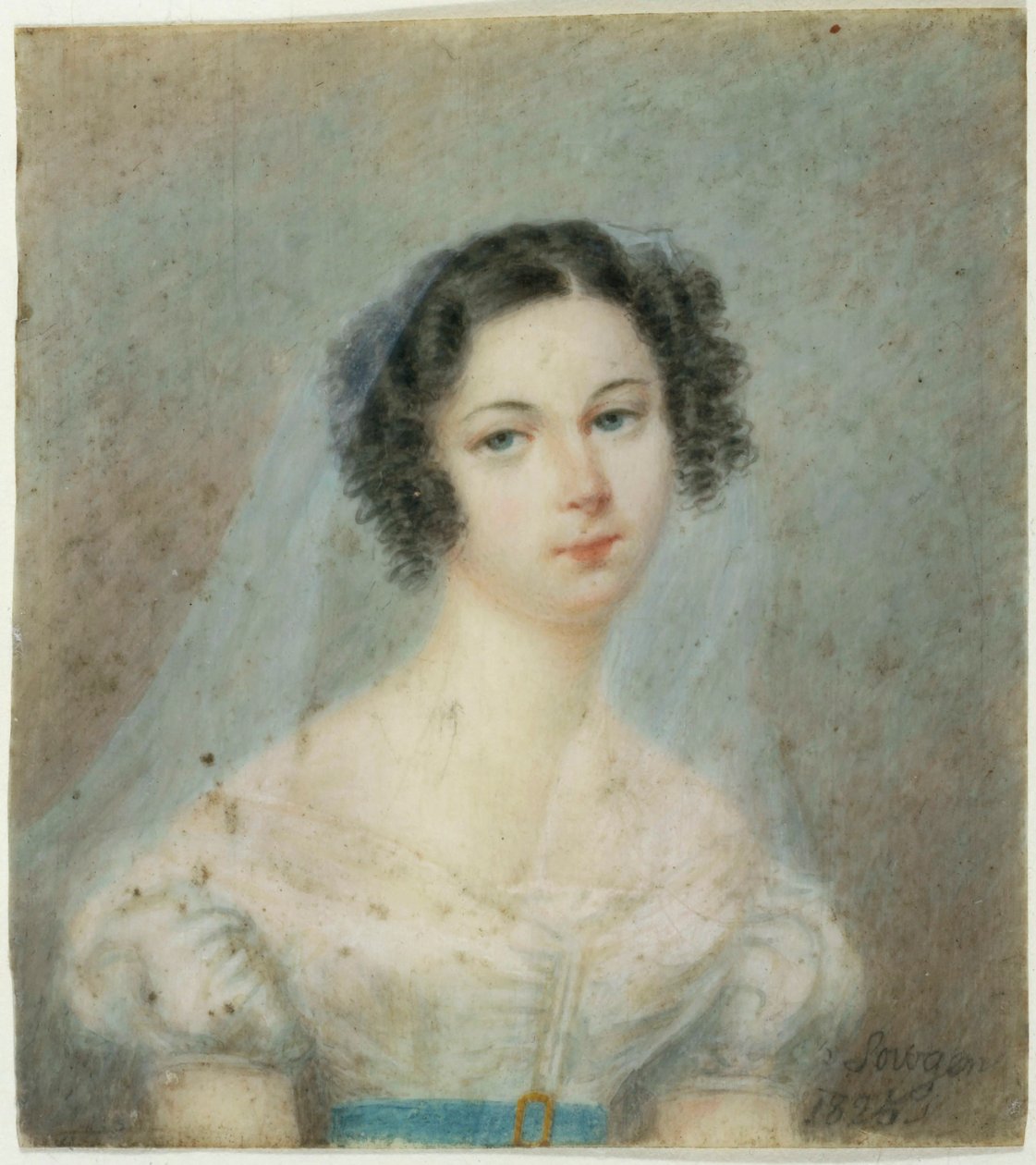 Portræt af Ewelina Hanska, født Rzewuska 1801-1882, 1820