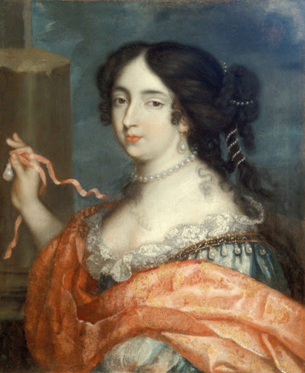 Portræt af Françoise dAubigné 1635-1719, Madame Scarron, ca. 1670. af Unbekannt