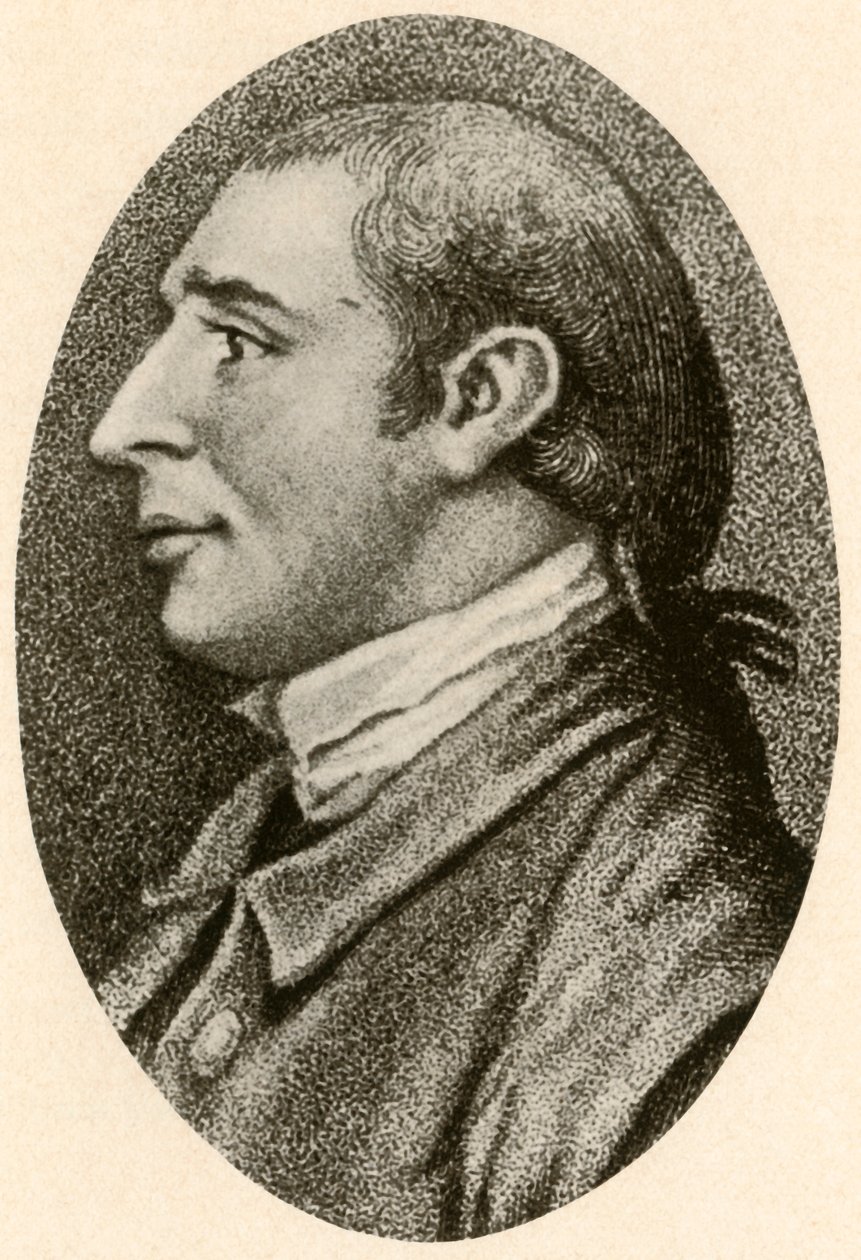 Portræt af Gouverneur Morris, med glat hår og pigtail-kø, c1780, 1937. af Unbekannt