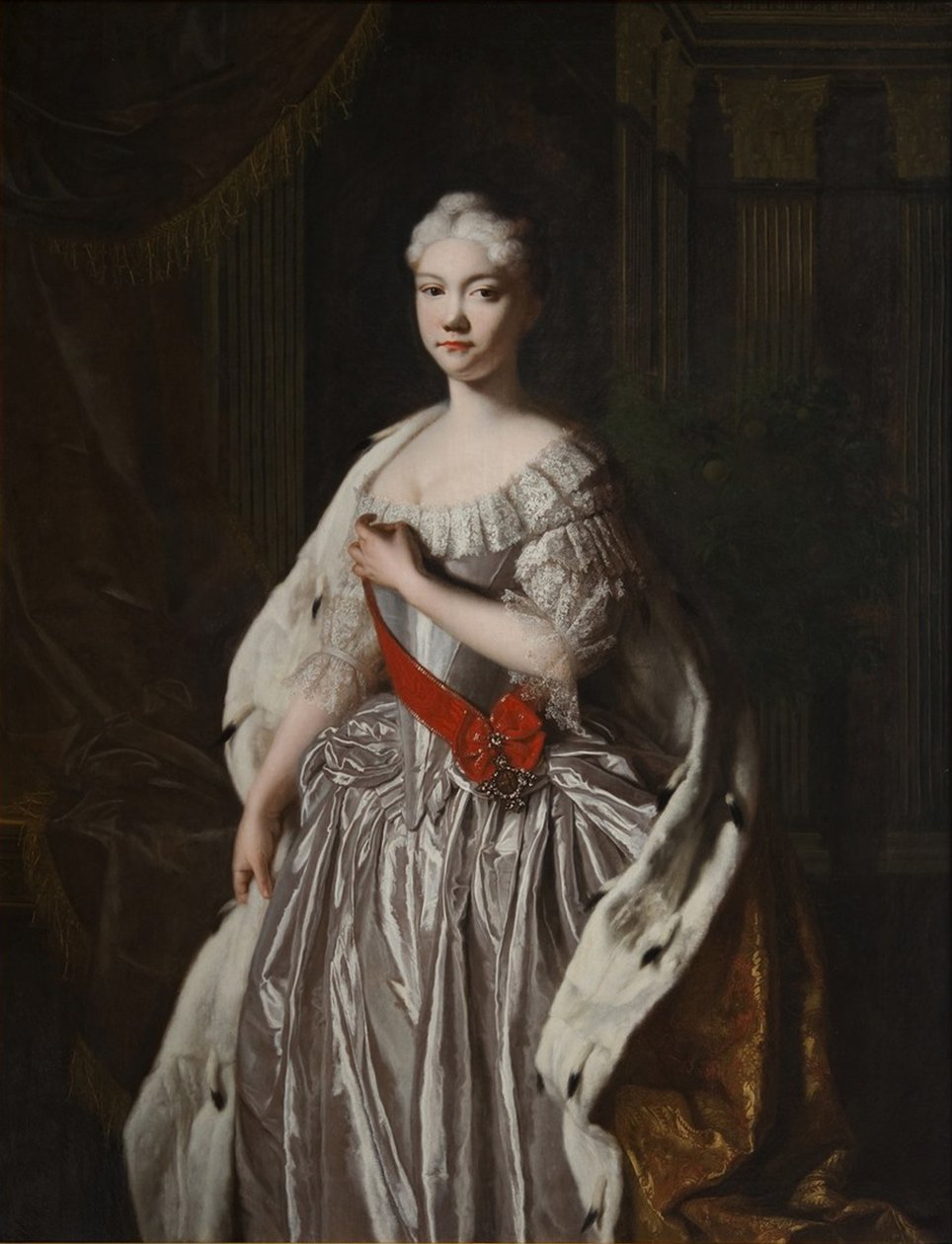 Portræt af storhertuginde Natalya Alexeyevna af Rusland 17141728, slutningen af 1720