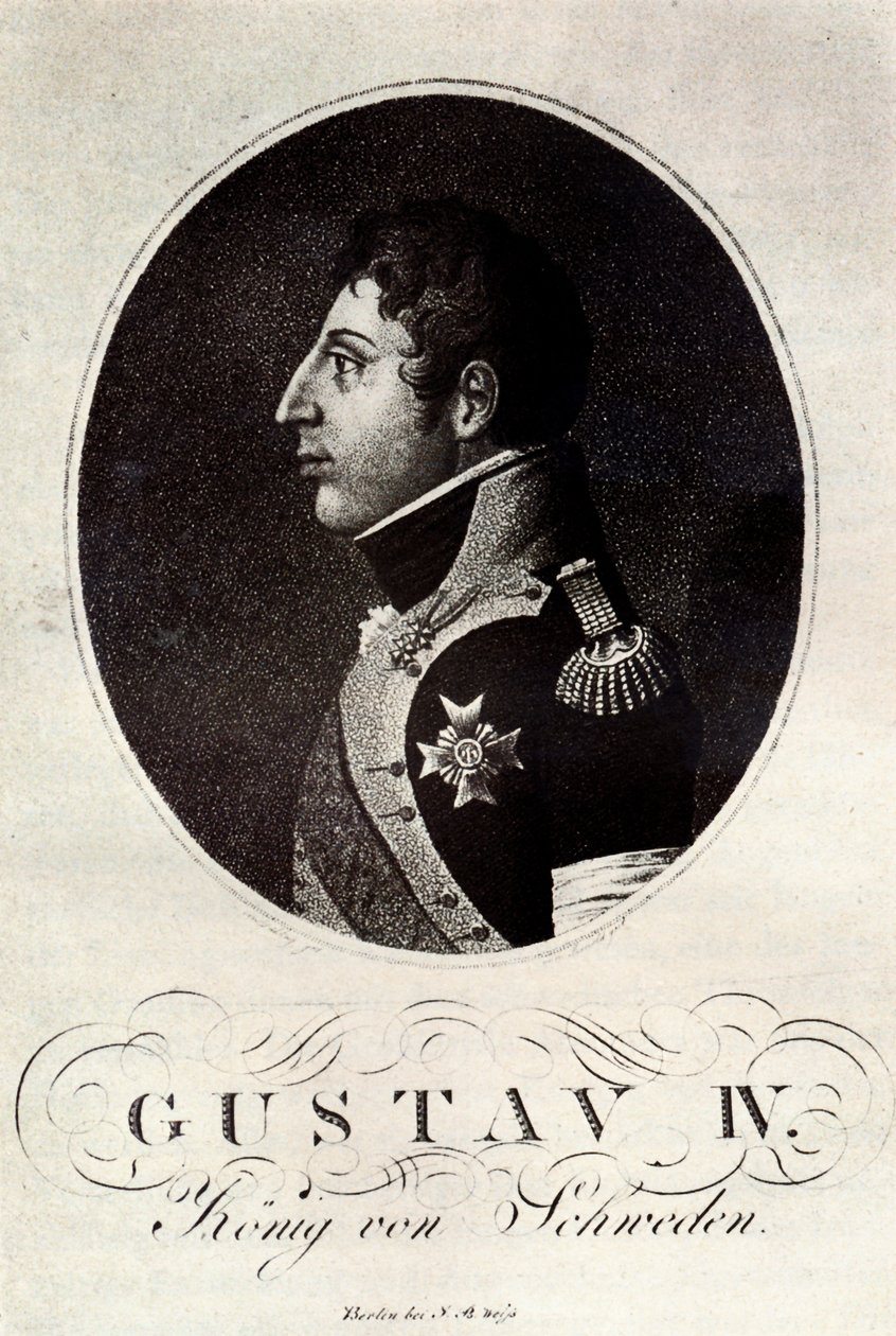 Portræt af Gustav IV Adolf af Sverige, begyndelsen af det 19. århundrede. af Unbekannt