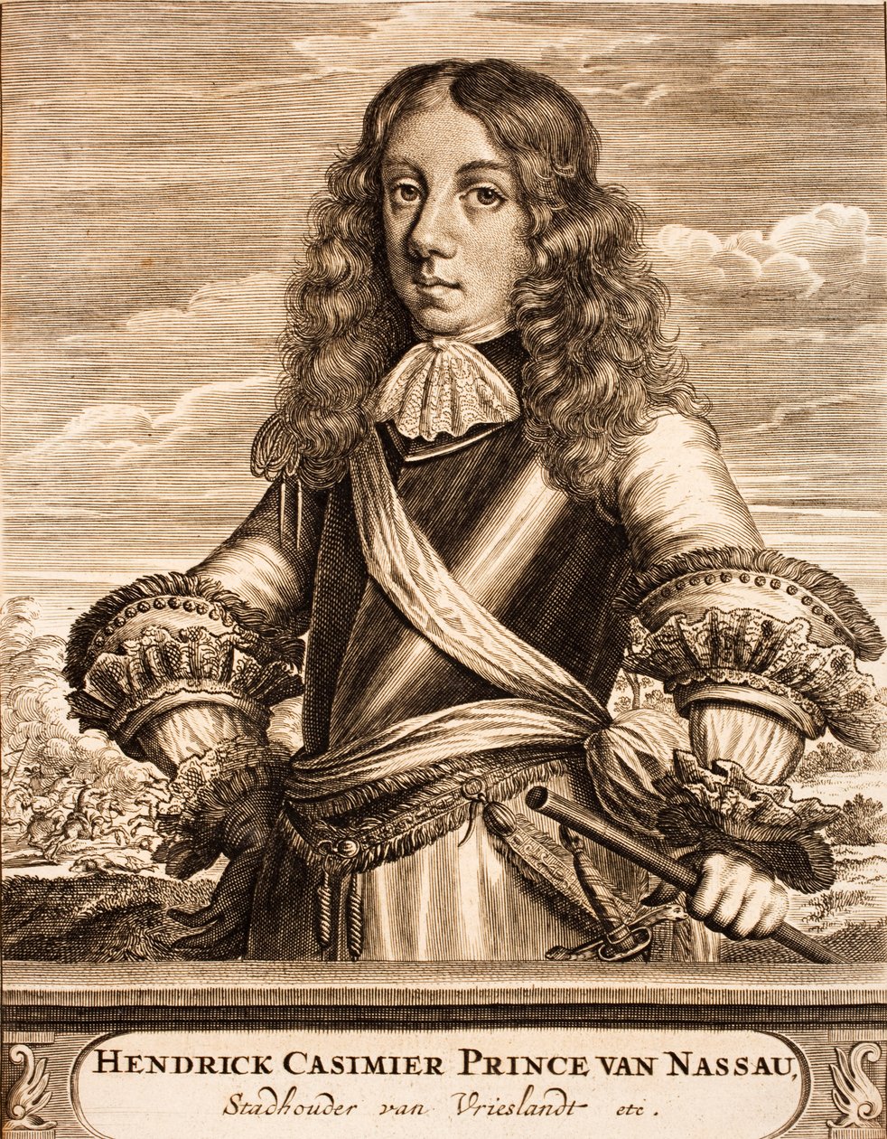 Portræt af Henry Casimir II 1657-1696, Prins af Nassau-Dietz, 1675. af Unbekannt