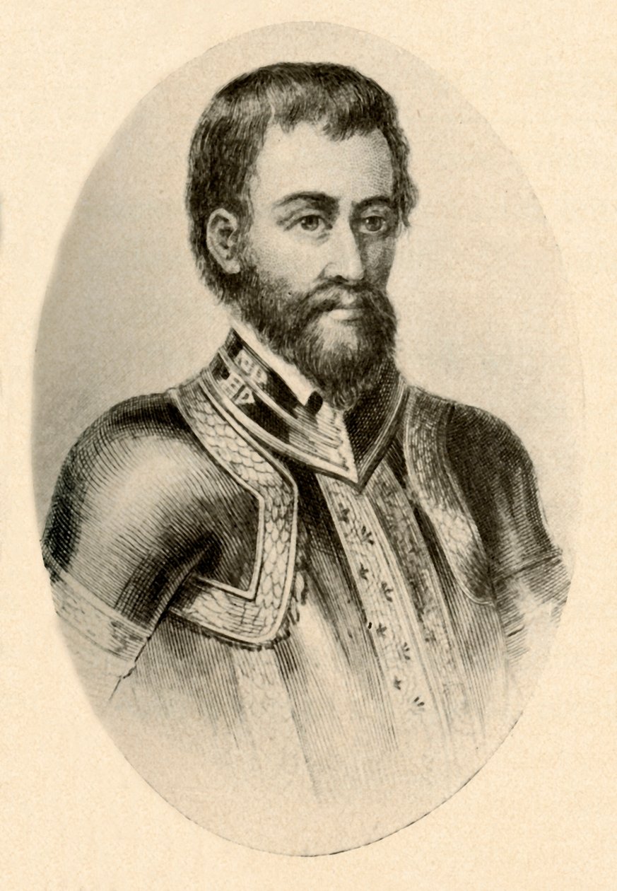 Portræt af Hernando De Soto, der viser spansk rustning fra det 16. århundrede, c1520-1540, 1937. af Unbekannt