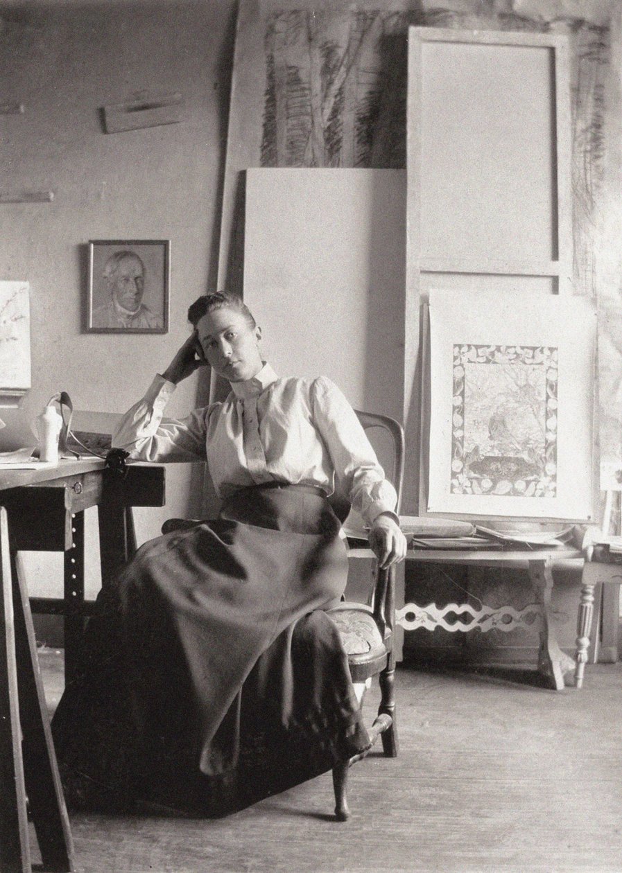 Portræt af Hilma af Klingt 1862-1944, ca. 1900 af Unbekannt