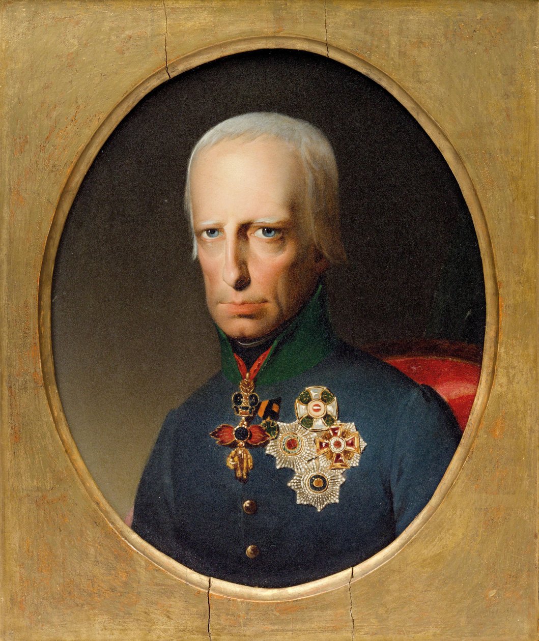Portræt af den hellige romerske kejser Frans II 1768-1835, ca. 1830. af Unbekannt