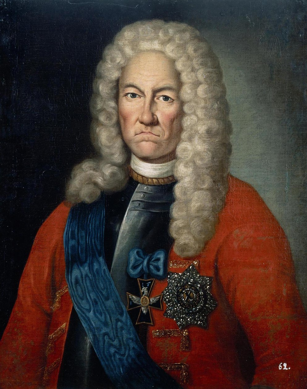 Portræt af Jacob Daniel Bruce 1669-1735, første tredjedel af 1700-tallet af Unbekannt