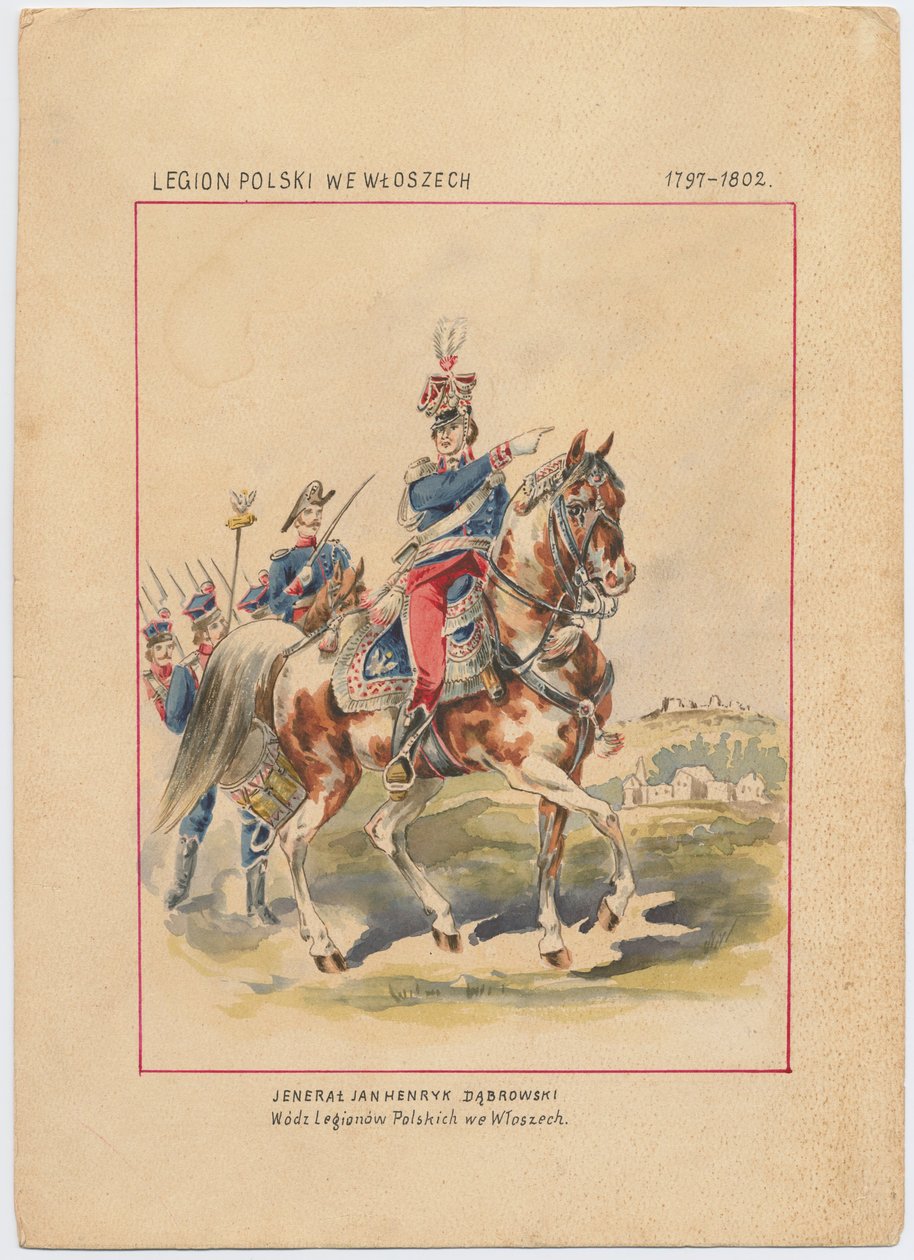Portræt af Jan Henryk Dabrowski, ca. 1797-1800 af Unbekannt