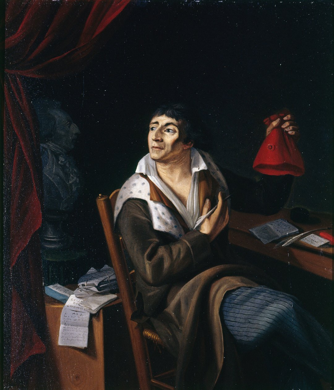 Portræt af Jean-Paul Marat 1743-1793, ca. 1793. af Unbekannt
