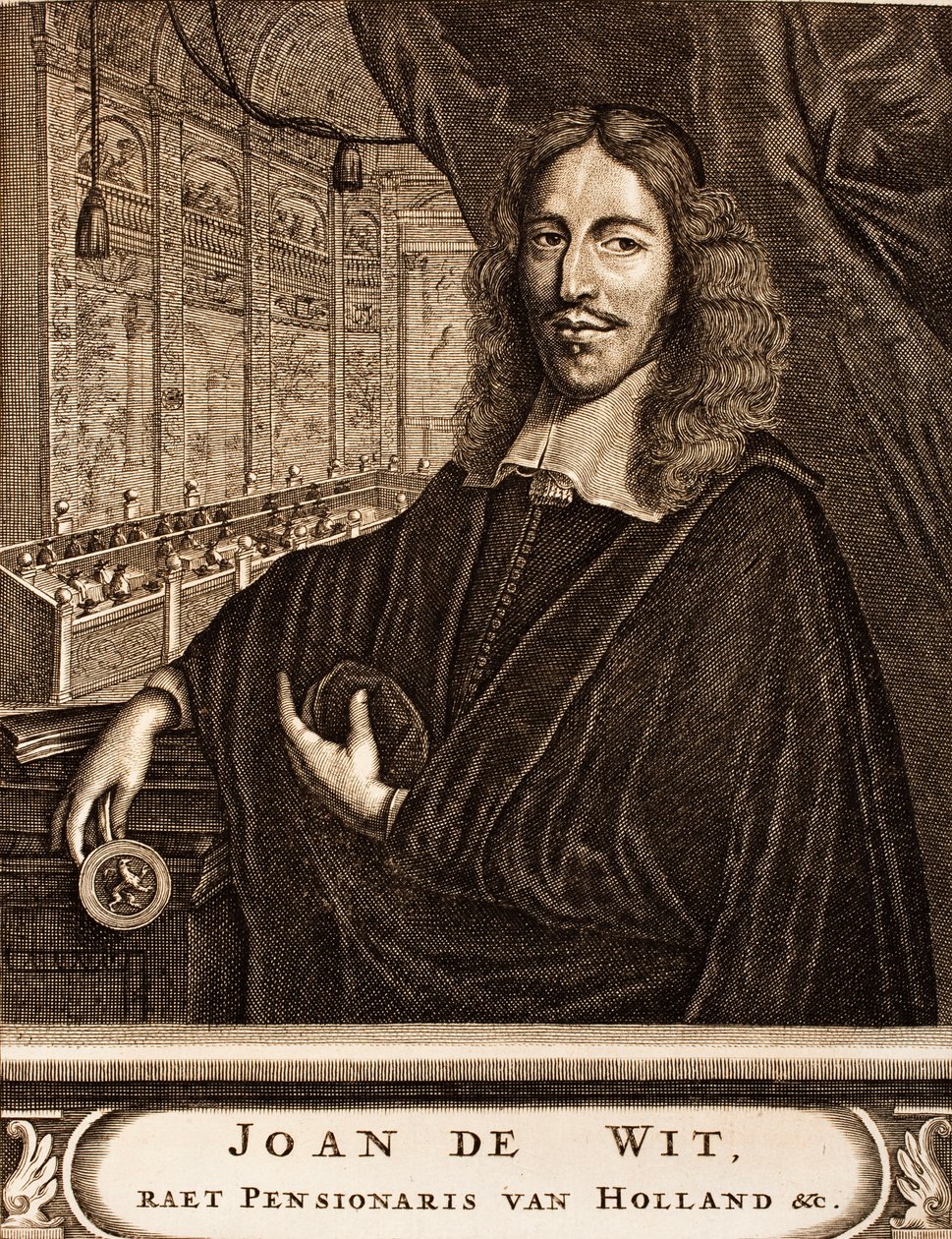 Portræt af Johan de Witt 1625-1672 Fra: Krigsscene, 1675. af Unbekannt