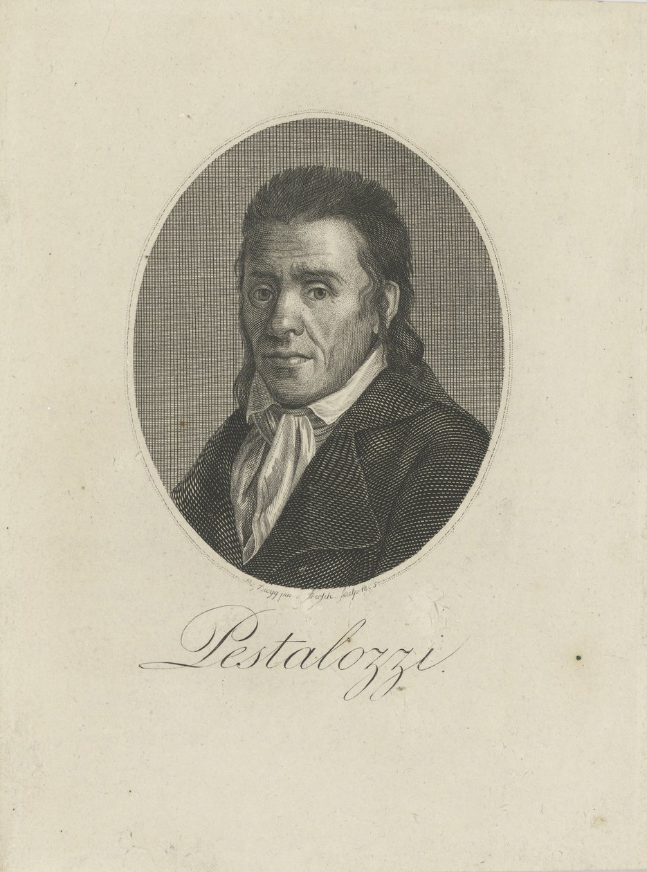 Portræt af Johann Heinrich Pestalozzi 1746-1827, 1805. af Unbekannt