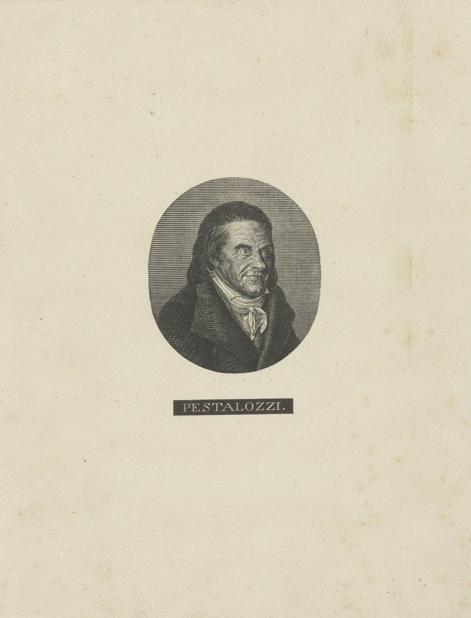 Portræt af Johann Heinrich Pestalozzi 1746-1827, ca. 1830 af Unbekannt