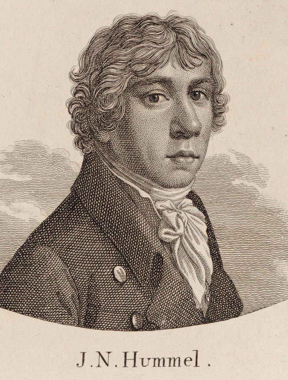 Portræt af Johann Nepomuk Hummel 1778-1837. af Unbekannt