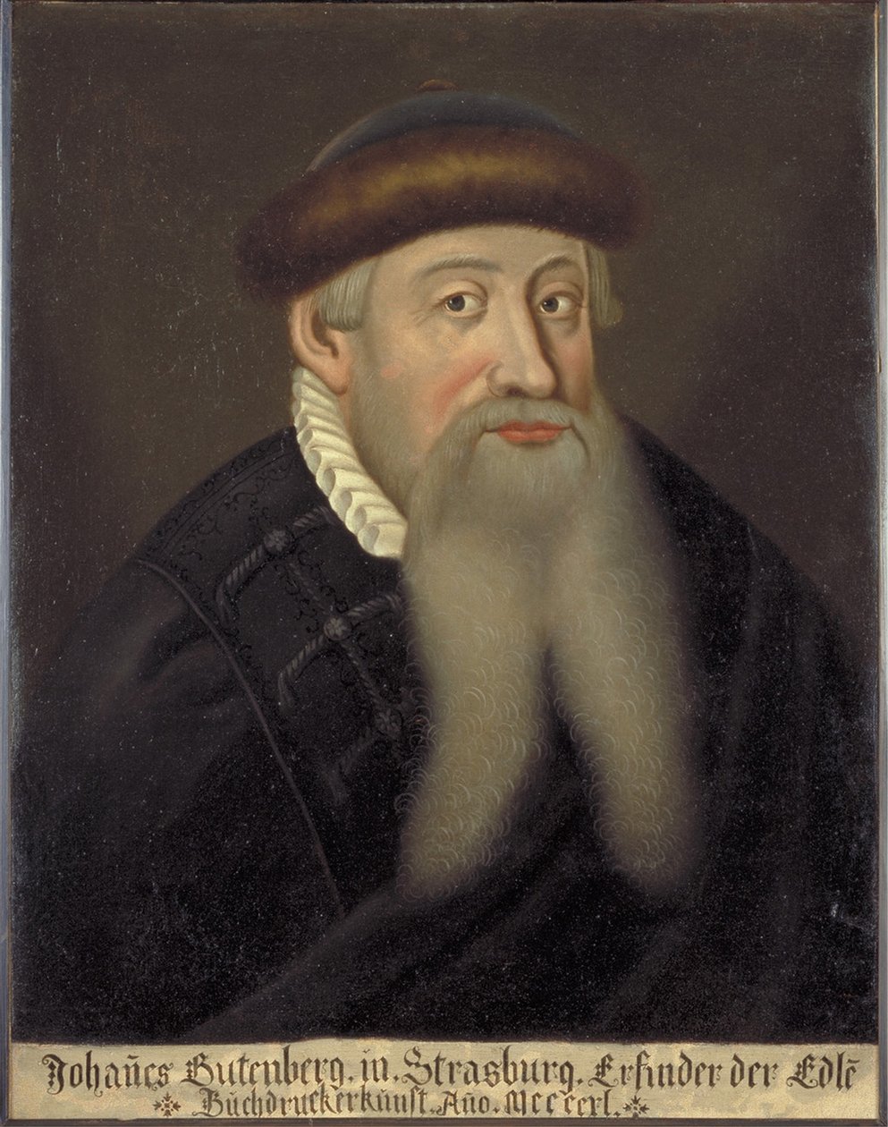 Portræt af Johannes Gutenberg, begyndelsen af det 17. århundrede. af Unbekannt