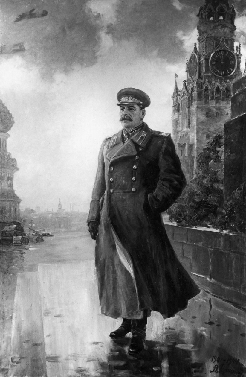 Portræt af Joseph Stalin, Oliemaleri af Alexander Gerasimov af Unbekannt