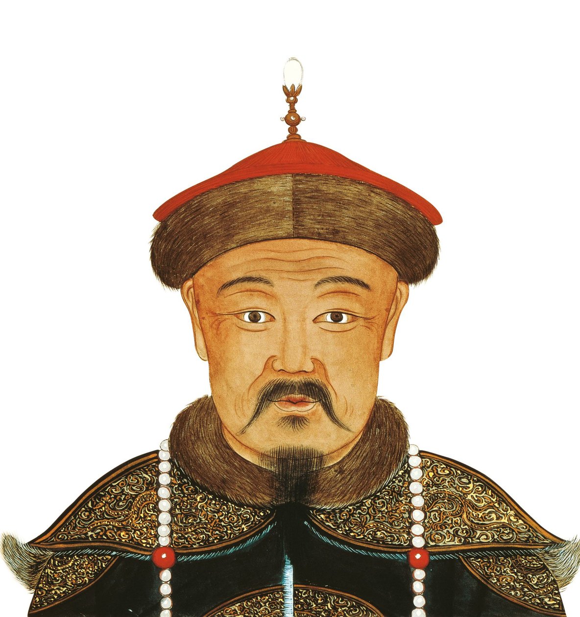 Portræt af Kublai Khan 1215-1294, 1200-tallet af Unbekannt