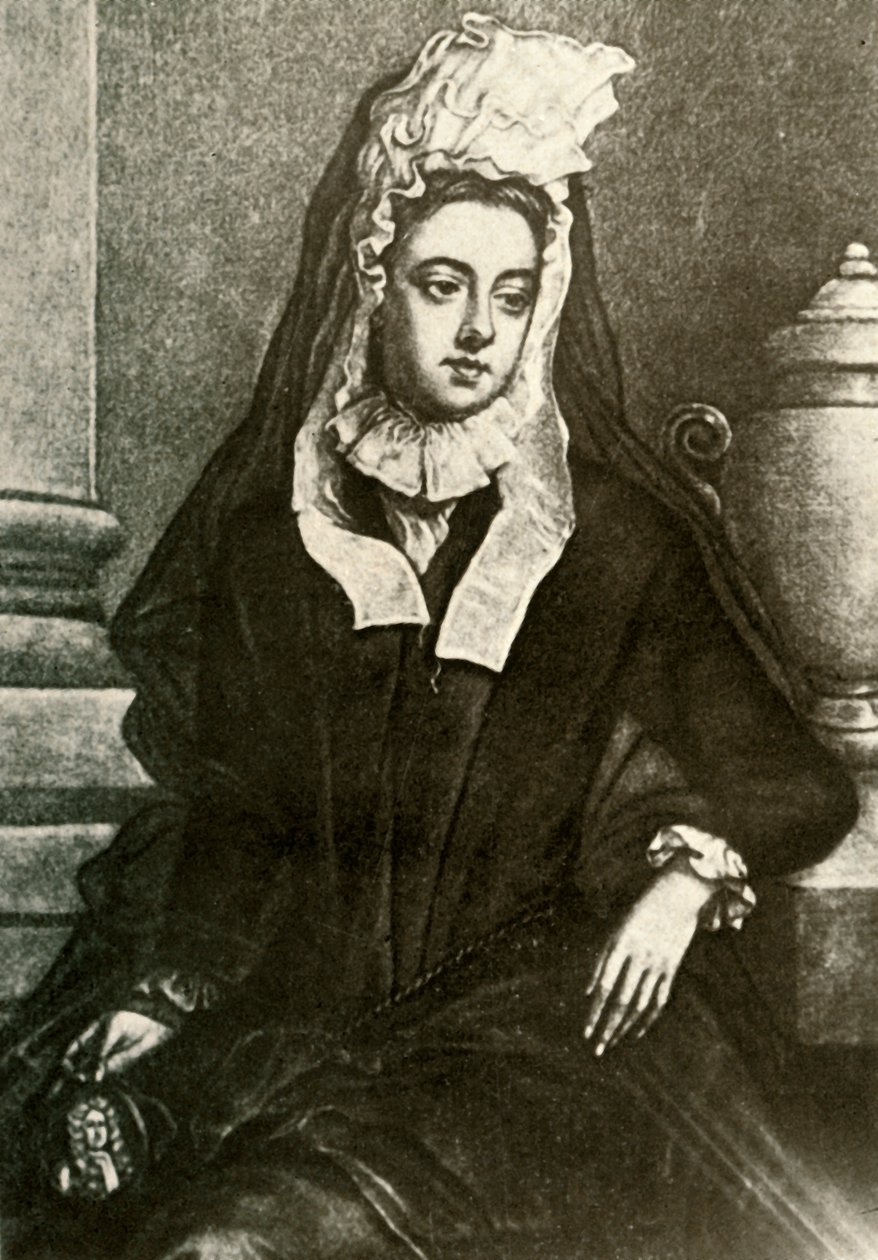 Portræt af Lady Fenwick, der viser sørgende enker, 1695, 1937. af Unbekannt