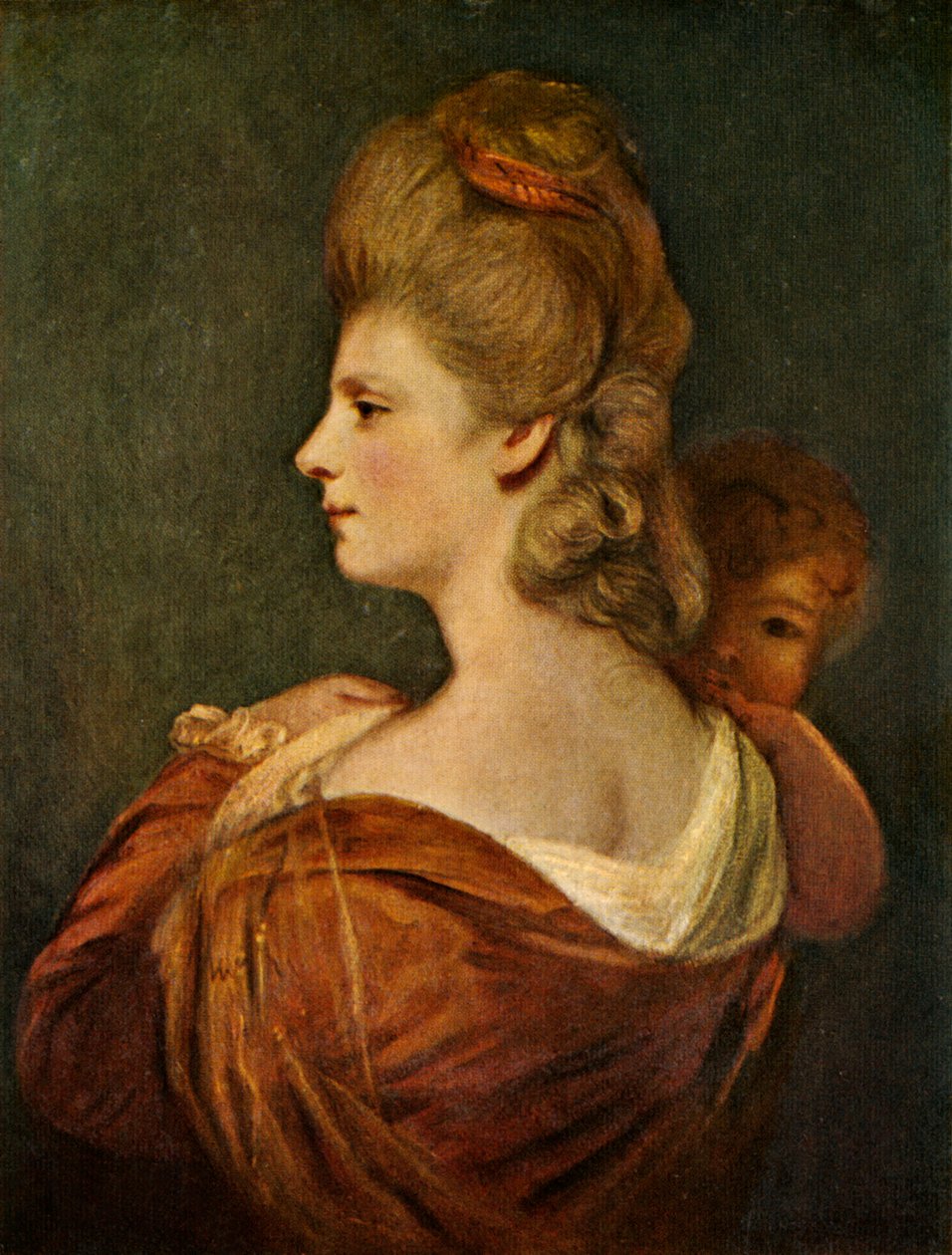 Portræt af dame og barn, c1780, c1912 af Unbekannt