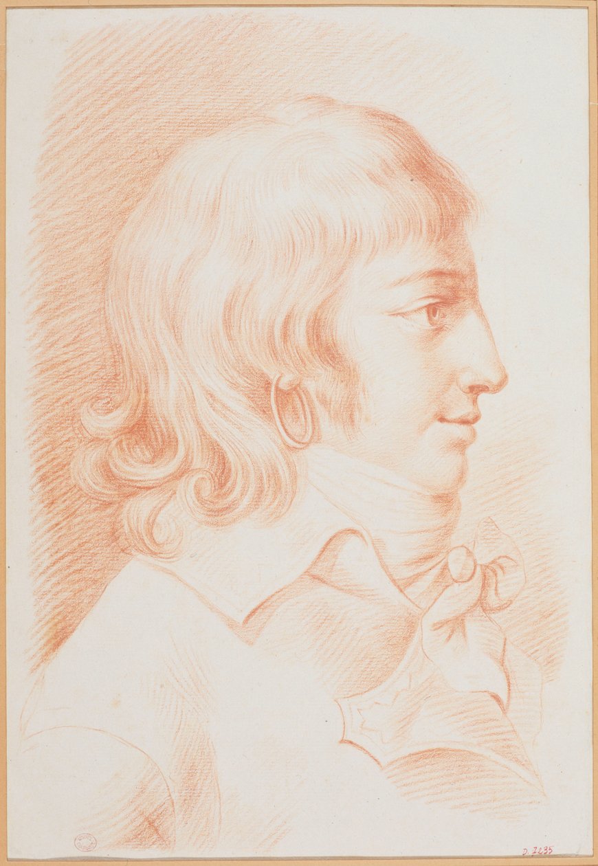 Portræt af Louis Antoine de Saint-Just 1767-1794, ca 1792. af Unbekannt