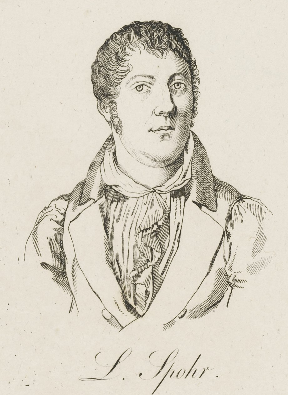 Portræt af Louis Spohr 1784-1859, ca. 1830. af Unbekannt
